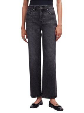 Madewell The Perfect Vintage Petite Wide-Leg High-Rise Jeans Gray 32 x 27.5